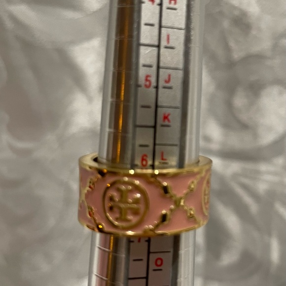 Tory Burch Gold and Pink Enamel  Size 6.
Wide style New No Box. - Picture 4 of 5